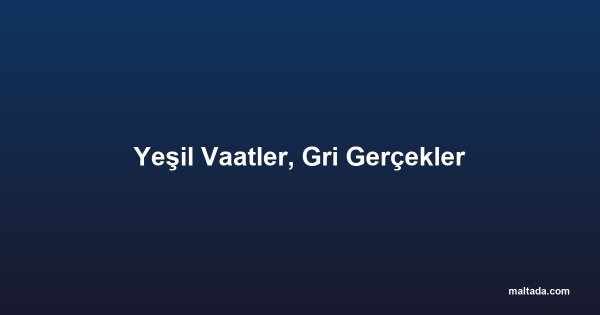Yeşil Vaatler, Gri Gerçekler