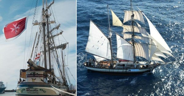 Malta bayraklı tarihi İtalyan yelkenli gemi Valletta'dan Fransa'ya ulaştı