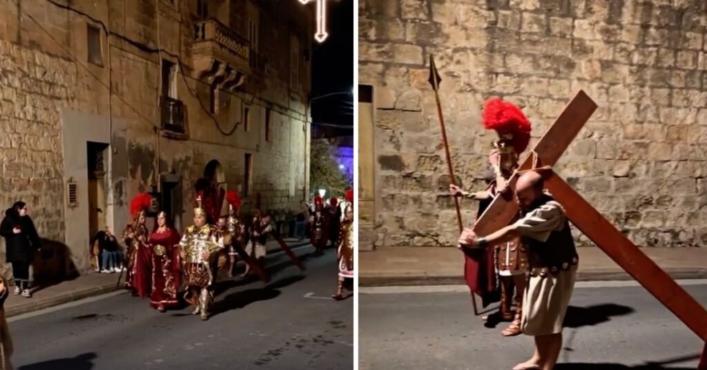 Tarxien'de Geleneksel Paskalya Çile Yolu Canlandırması Binlerce Kişiyi Topladı