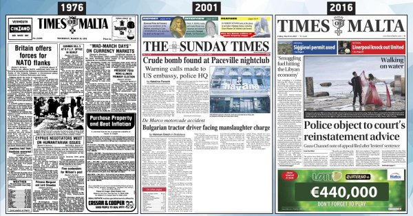 18 Mart: Times of Malta'nın 10, 25 ve 50 yıl önceki manşetleri
