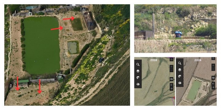 Gozo'da Tescilsiz Kuş Yakalama Alanı ve Kaçak Yapı Polis Tarafından Söküldü