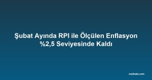 Şubat Ayında RPI ile Ölçülen Enflasyon %2,5 Seviyesinde Kaldı