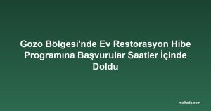 Gozo Bölgesi'nde Ev Restorasyon Hibe Programına Başvurular Saatler İçinde Doldu