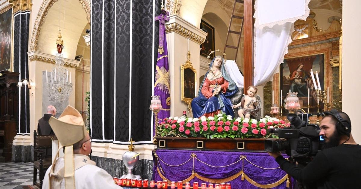 Valletta'da Acılar Anası Prosesyonu Hava Koşulları Nedeniyle İptal Edildi