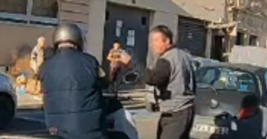 Ħamrun'da Sabah Saatlerinde Yaşanan Trafik Kavgası Araç Kamerasına Yansıdı