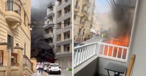 Msida'da Minibüs Patlaması Sonrası Daire İçinden Çekilen Yangın Görüntüleri Ortaya Çıktı