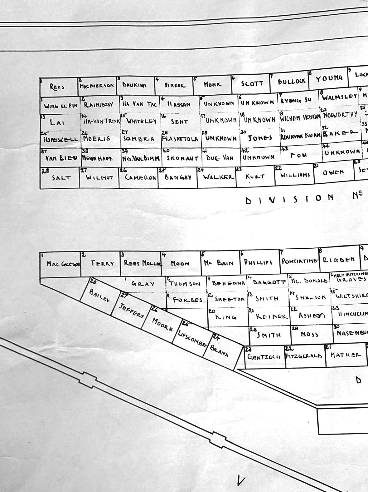 Titanic mezarının haritası.