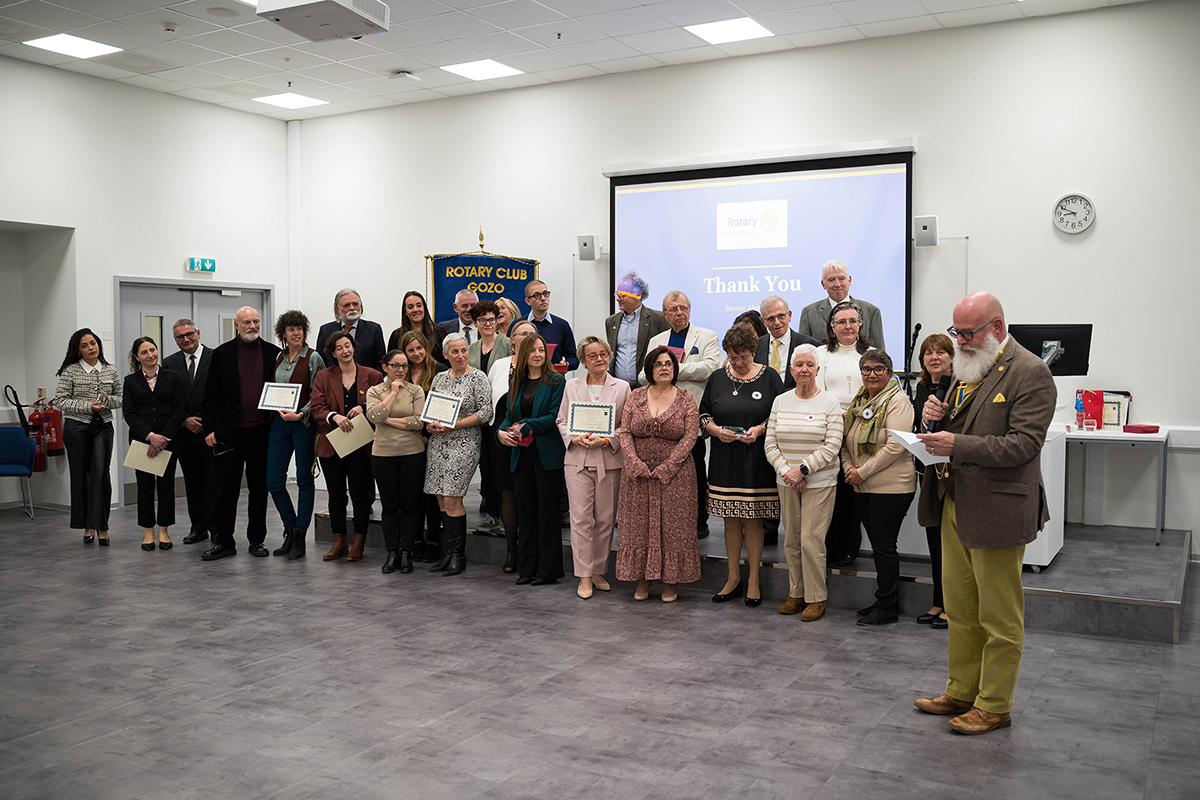 Bu yılki Pride of Gozo Ödülleri töreninde tüm adaylar ve kazananlar. Fotoğraf: Max Xuereb