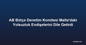 AB Bütçe Denetim Komitesi Malta'daki Yolsuzluk Endişelerini Dile Getirdi
