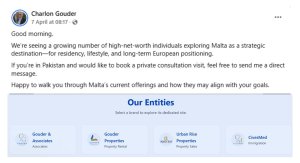 Labour'a Yakın Avukat Charlon Gouder, Vatandaşlık ve Gayrimenkul İşleriyle Pakistan'a Açıldı