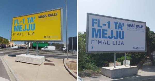 PN, 1 Mayıs Mitingi Öncesinde Lija ve Marsa'da Reklam Panolarını Yerleştirdi