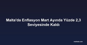 Malta'da Enflasyon Mart Ayında Yüzde 2,3 Seviyesinde Kaldı