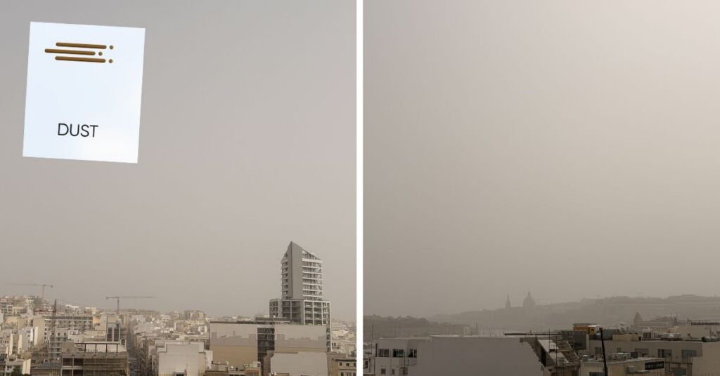 Malta'da Tozlu Gökyüzü: Sıcak ve Puslu Hava Adayı Etkisi Altına Aldı