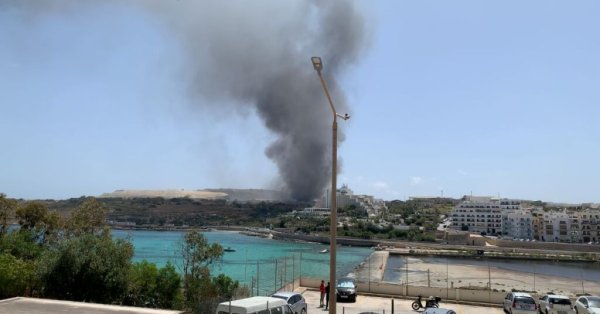 Magħtab WasteServ Tesisinde Yangın Çıktı