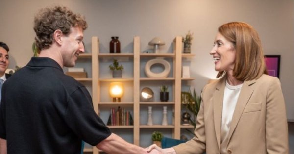 Roberta Metsola, Yapay Zeka ve Çevrimiçi Güvenliği Görüşmek İçin Mark Zuckerberg ile Buluştu