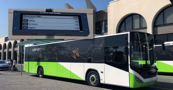 Malta Toplu Taşıma, Büyük Aktarma Noktalarına Gerçek Zamanlı Dijital Ekranlar Yerleştirdi