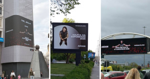 Eurovision umudu Aidan'ın reklam panoları Avrupa'nın dört bir yanında görüldü