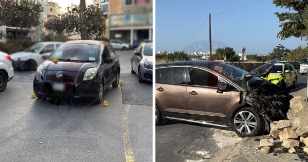 Marsascala ve Ħamrun'da iki ayrı trafik kazasında üç kişi yaralandı