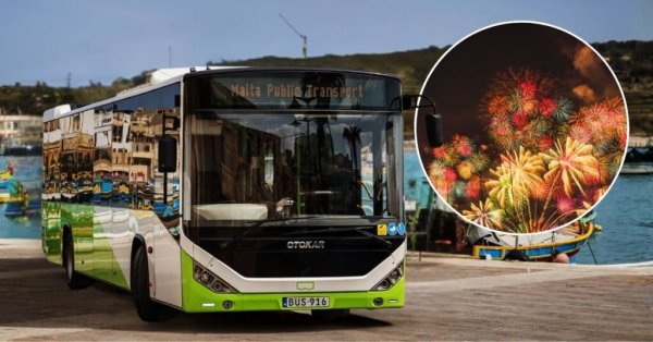 Nadur Havai Fişek Gösterisi İçin Ekstra Gece Otobüsleri Çalışacak