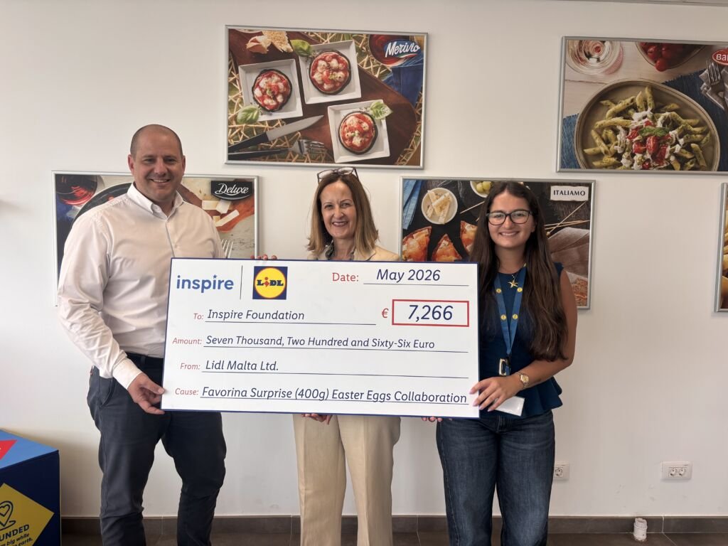 Lidl Malta, Inspire Foundation İçin 7.000 Euro'yu Aşan Bağış Topladı