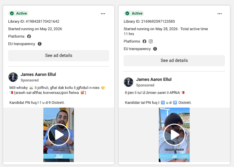 James Aaron Ellul sessizlik gününden bir gün önce reklam kampanyası başlattı