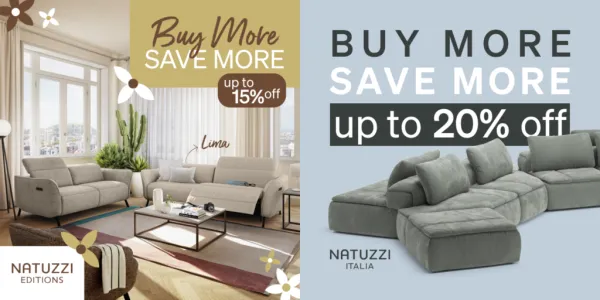Natuzzi'den Mayıs'a Özel İndirim: Daha Fazla Alana Daha Fazla İndirim