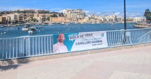 Momentum adayının Marsascala'daki kampanya afişleri çalındı