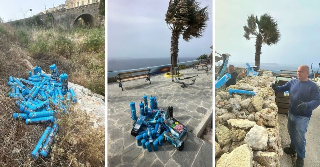 Għajnsielem Kırsalında Daha Fazla Güldürücü Gaz Tüpü Toplandı