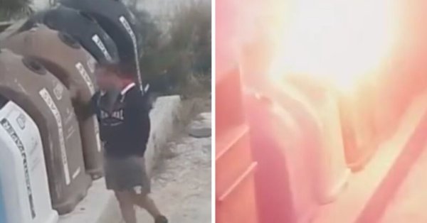 Swieqi'deki Geri Dönüşüm Tesisi Yangını Güvenlik Kamerasına Yansıdı: Sigara İzmariti Ateşledi