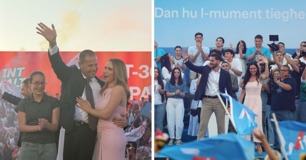 PL ve PN'den Dev Mitingler: Malta Sokakları Siyasi Destekçilerle Doldu