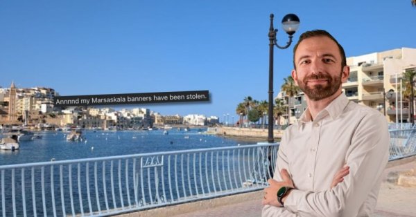 Marsaskala'da Momentum Adayının Pankartları Çalındı, Polise Şikayet Edildi