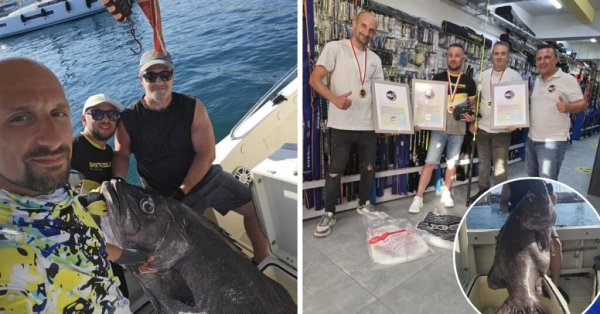 Maltalı Balıkçılar Oltayla 50,8 Kg'lik Wreckfish Yakalayarak Rekor Kırdı