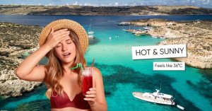 Malta'da Kavurucu Sıcaklar Devam Ediyor: 36°C'yi Bulan Hissedilen Sıcaklıklarla Bir Hafta Daha Bizi Bekliyor