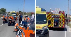Ta' Qali'de Kafa Kafaya Çarpışma: Acil Servisler Olay Yerinde