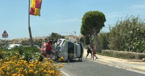 Mġarr Yolunda Kaza Gozo Feribot Terminaline Ulaşımı Aksattı