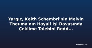 Yargıç, Keith Schembri'nin Melvin Theuma'nın Hayali İşi Davasında Çekilme Talebini Reddetti