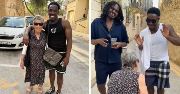 Turistler Maltalı Kadına 'Maria Maria' Şarkısıyla Sürpriz Yaptı