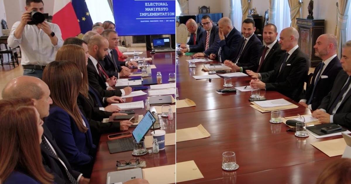 Robert Abela'nın Yeni Kabinesi Seçim Zaferinin Ardından İlk Kez Toplandı