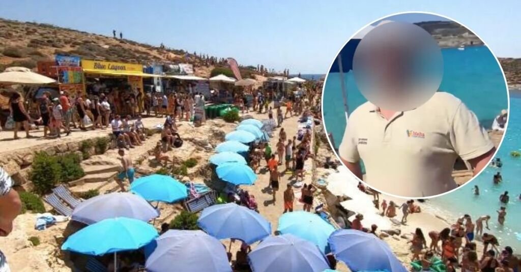 İzle: Yetkililer İnsanları Blue Lagoon'un Halka Açık Plajından Uzaklaştırdı