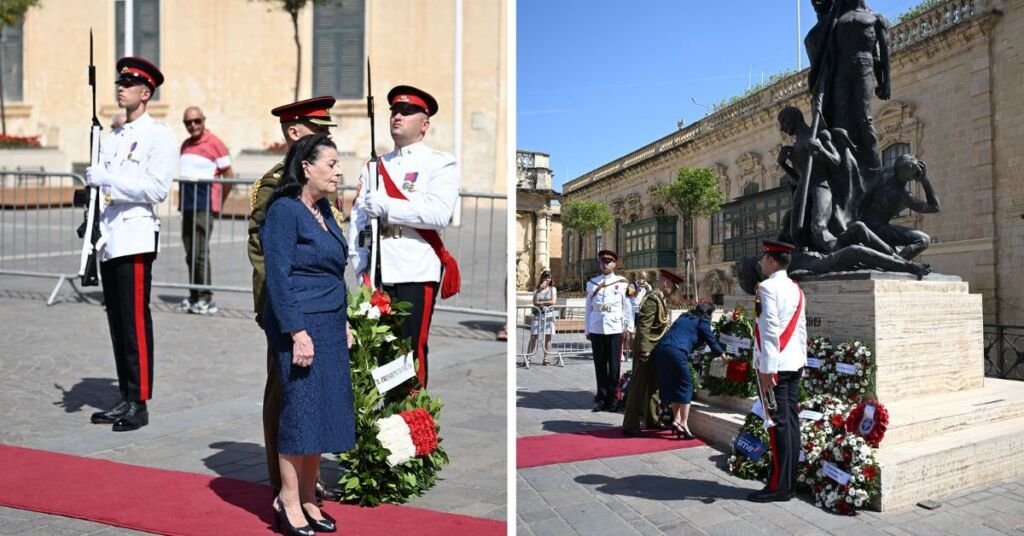 Cumhurbaşkanı Spiteri Debono, Sette Giugno Kurbanlarını Valletta'da Andı