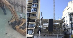 Stivala Oteli ve Çevre Binaların Temelleri Sağlamlaştırılıyor - BCA Açıklaması