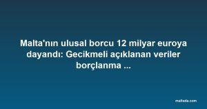 Malta'nın ulusal borcu 12 milyar euroya dayandı: Gecikmeli açıklanan veriler borçlanma sıçramasını ortaya koydu