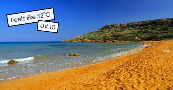 Haziran'ın İlk Haftasında Sıcaklık 32°C'ye Çıkacak, Malta Sıcağı Hissetmeye Devam Ediyor