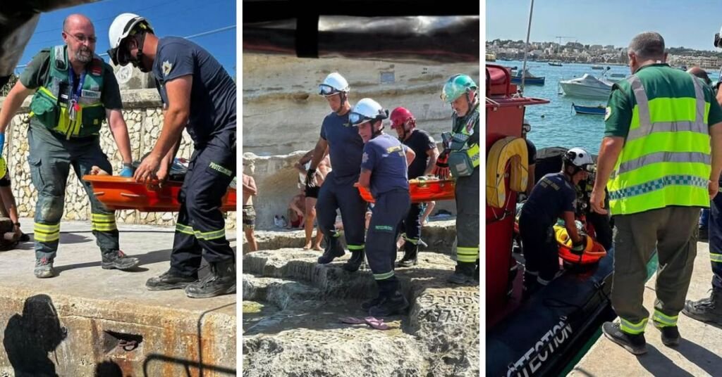 St Peter's Pool'da Düşen Adam Hastaneye Kaldırıldı