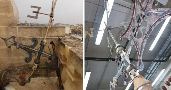 St. John's Co-Cathedral'ın Fırtınada Hasar Gören Rüzgar Gülü MCAST Tarafından Onarıldı