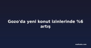 Gozo'da yeni konut izinlerinde %6 artış