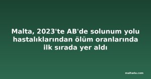 Malta, 2023'te AB'de solunum yolu hastalıklarından ölüm oranlarında ilk sırada yer aldı