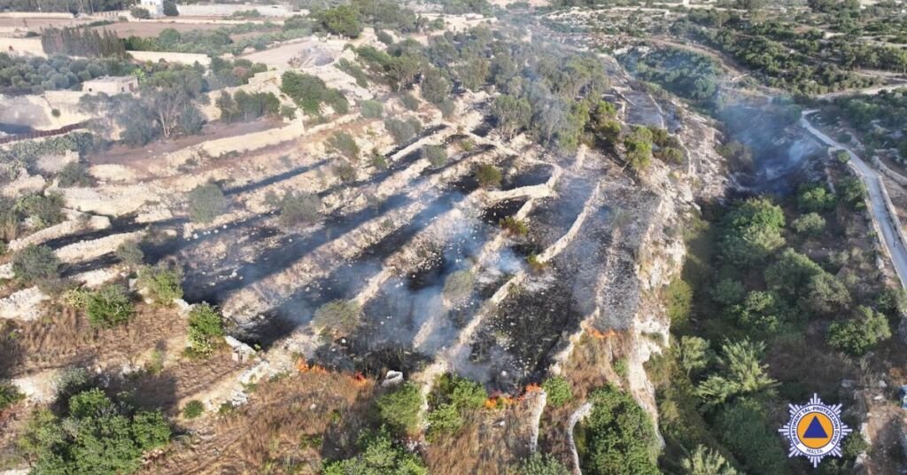 Wied Qirda'daki Büyük Yangın 60.000 Litre Suyla Kontrol Altına Alındı