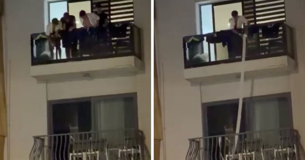 İzle: Sliema'daki Apartman Dairesinden Komşulara Cisim ve Tuvalet Kağıdı Fırlatan İtalyan Turistler
