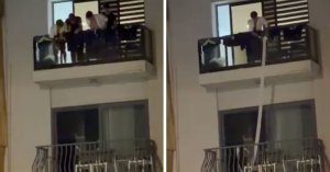 İzle: Sliema'daki Apartman Dairesinden Komşulara Cisim ve Tuvalet Kağıdı Fırlatan İtalyan Turistler
